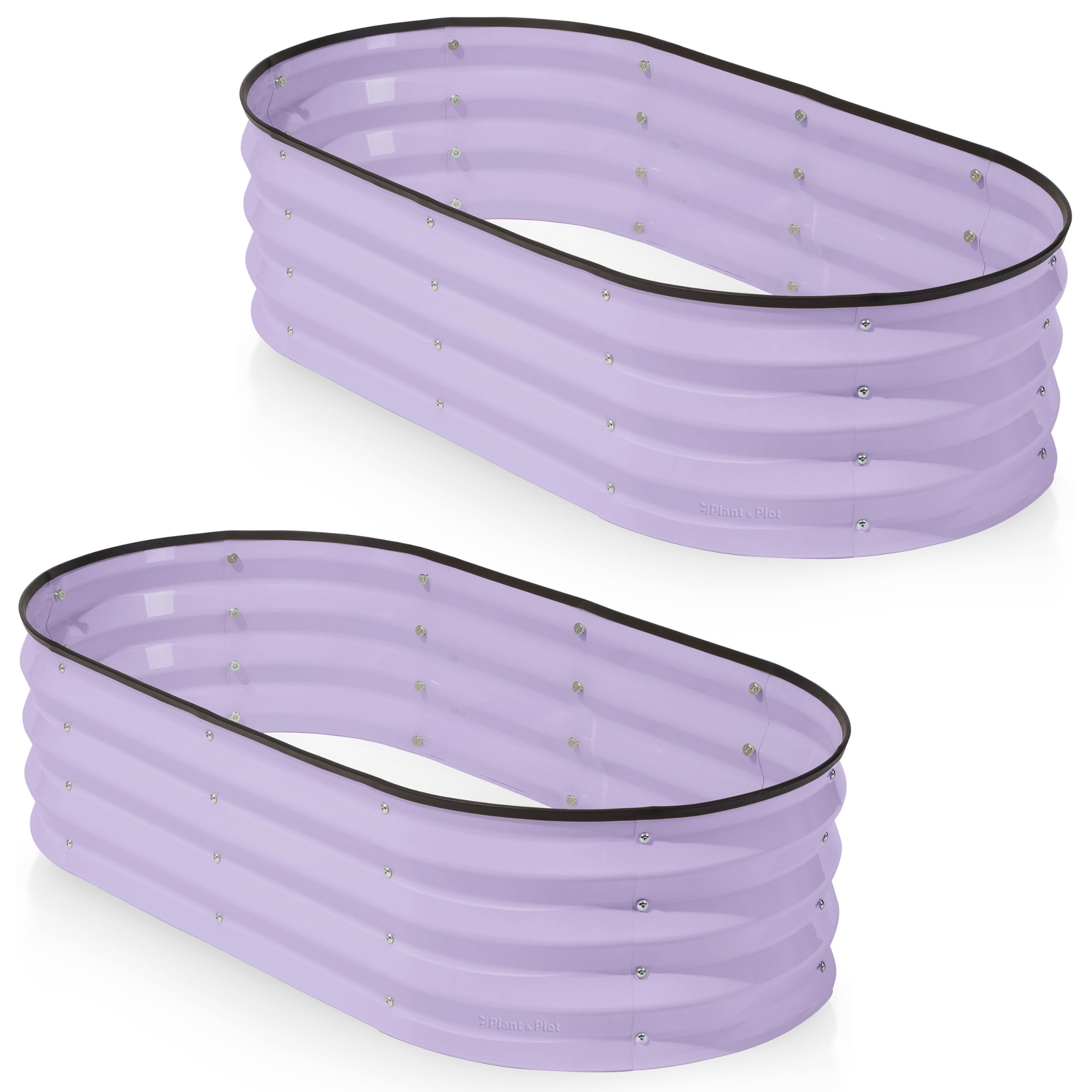 Galvanized Raised Garden Beds Outdoor // 4ร2ร1 ft (2-Pack) Planter Raised Beds for Gardening, Vegetables, Flowers (Lavender) // Large Metal Garden Box