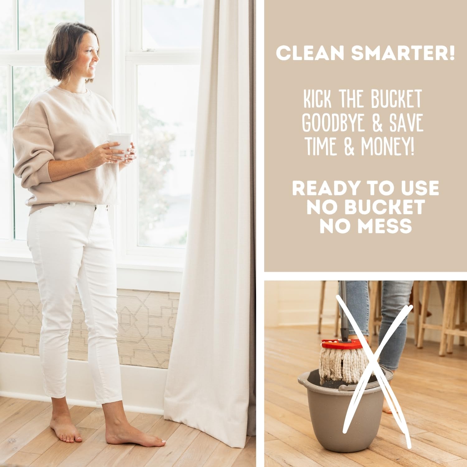 Quick Shine Limpiador de suelos para mascotas a base de plantas, 27 onzas, listo para usar, elimina la suciedad, sin rayas, sin enjuague, madera dura, laminado, tablón de vinilo de lujo LVT y