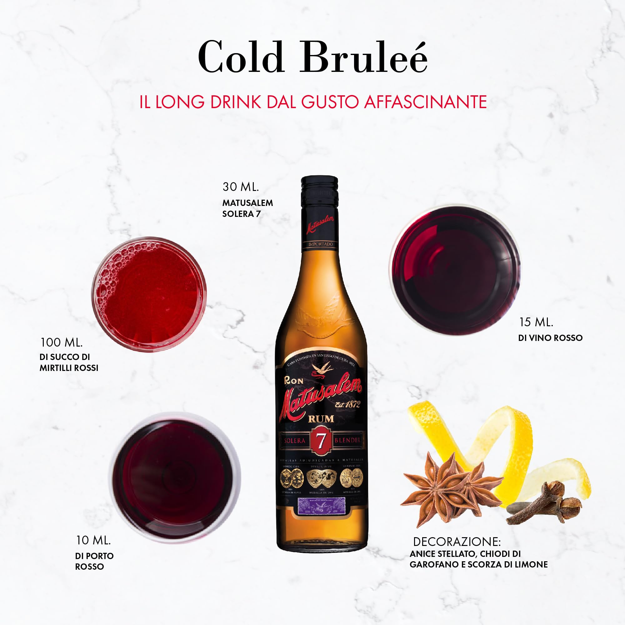 Matusalem Solera 7 70cl - Rum Dorato Eccezionalmente Versatile. 40% vol.