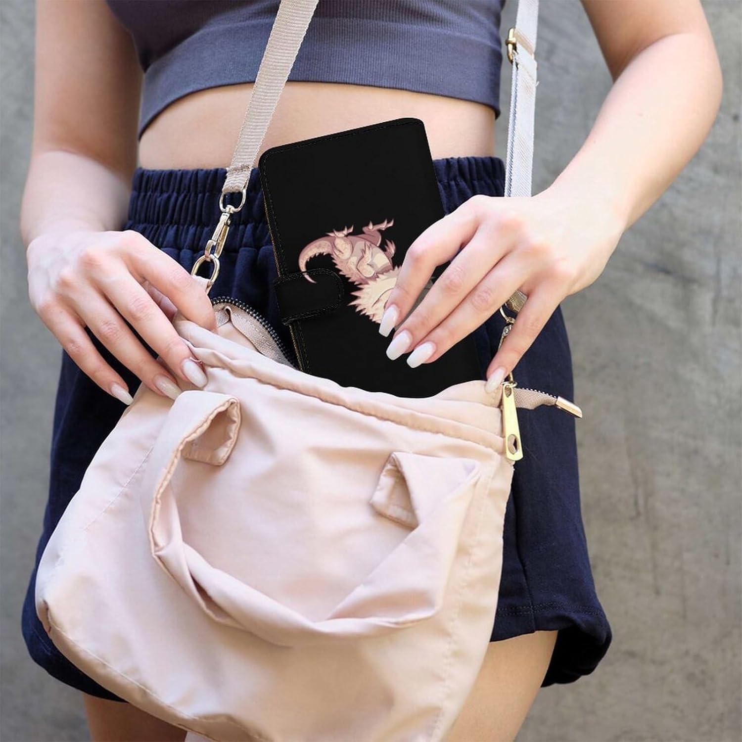 Cartoon Bearded Dragon Womens Wallet for Men Slim Purse Clutch Handbag with Card Holder
