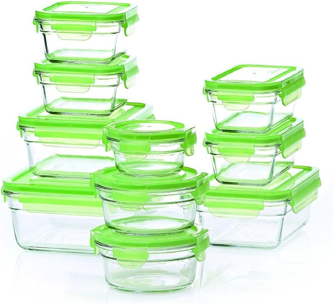 Snapware 20 piece Tempered Glasslock Storage Containers with Snaplock Lid , Microwave & Oven Safe