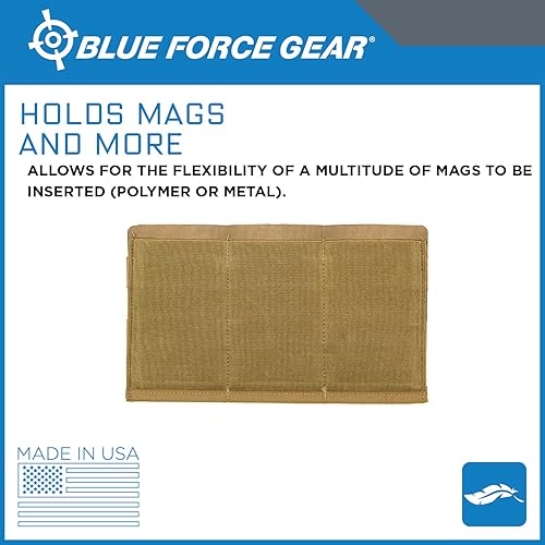 Miniatura 4 de Blue Force Gear MOLLE Mag - Bolsas para cargador triple, bolsas pequeñas para revistas Airsoft, 9.25 x 5.5 x 0.13 pulgadas