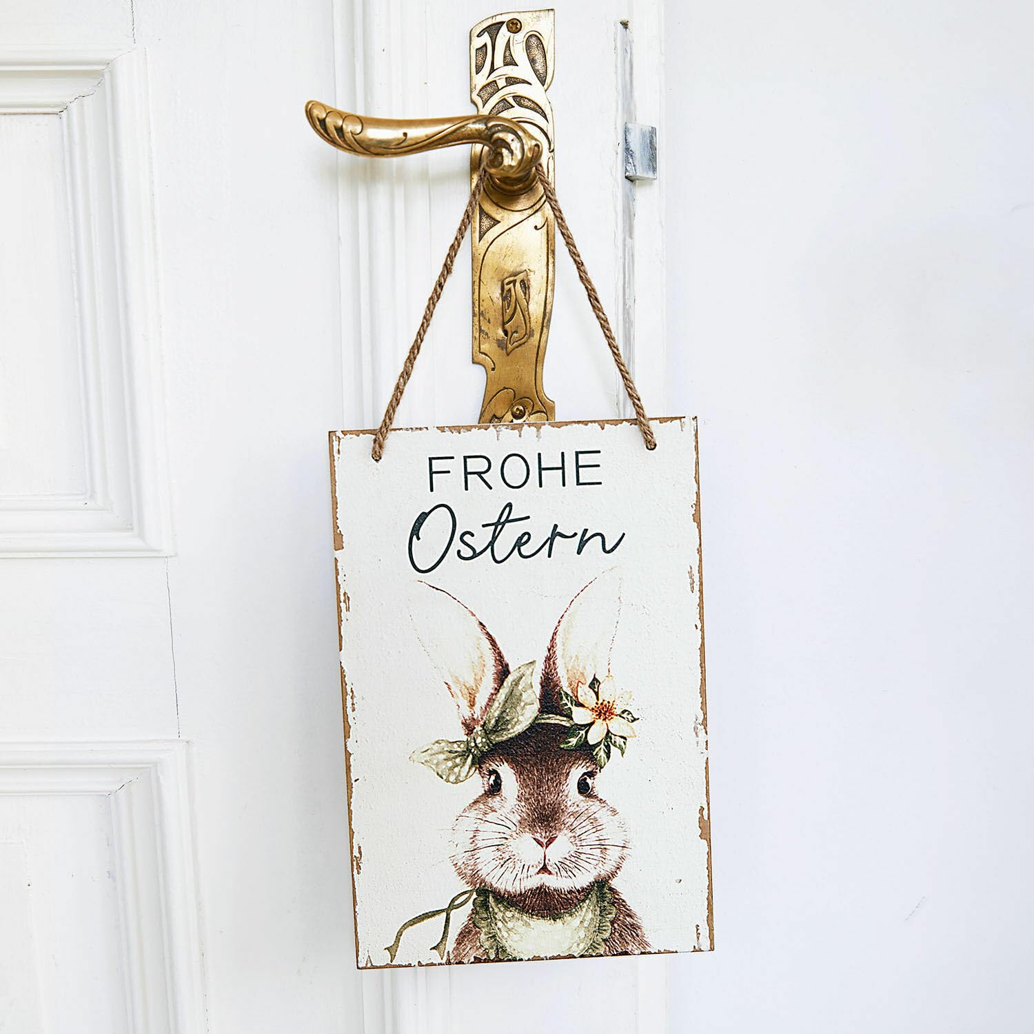 Loberon Dekoboard Yonne, braun/Creme