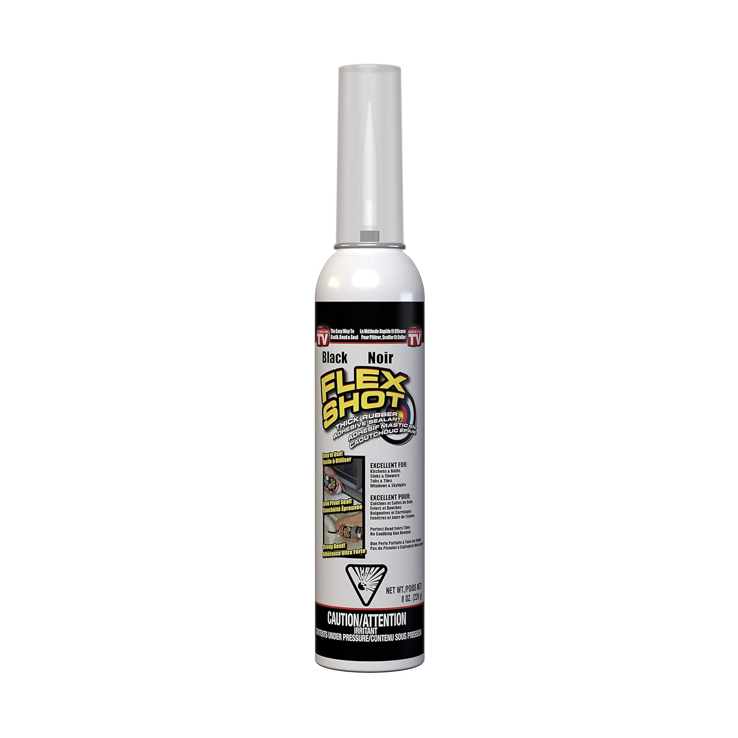 Flex Shot Thick Waterproof SiliconBased Adhesive Sealant; Caulk