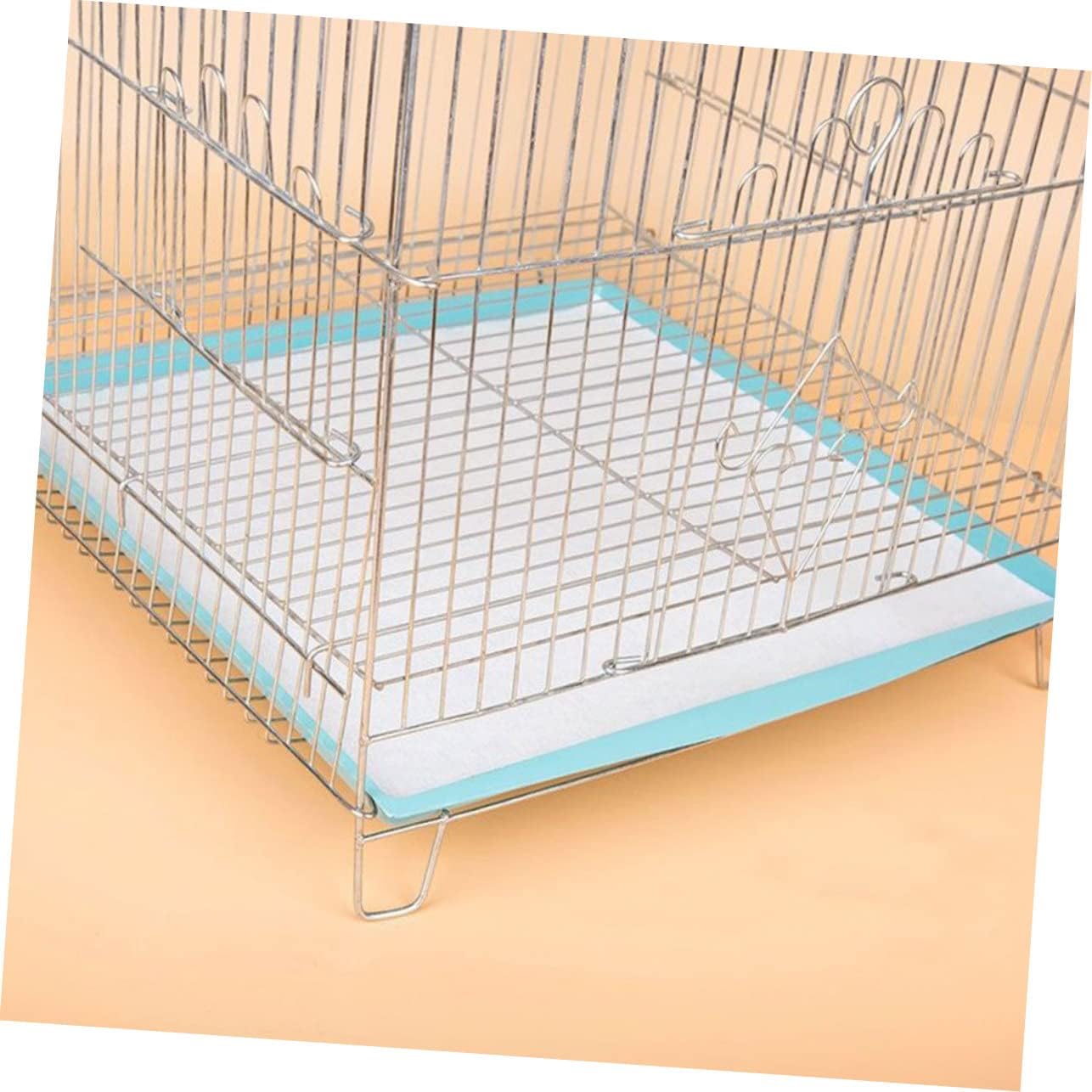 Happyyami 300pcs Bird Cage Mats Disposable Thick Paper Liners for Parrots Canaries and Finches Square Absorbent and Easy to Use Keeps Birdcage Clean