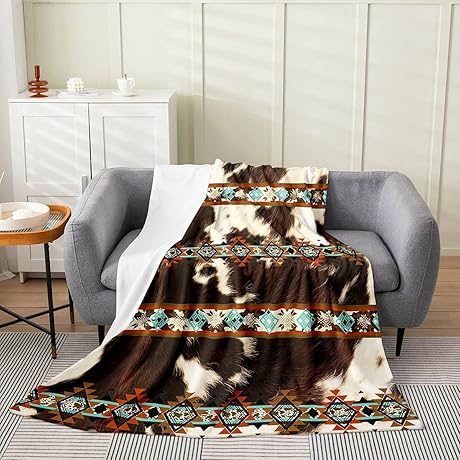 Erosebridal Highland Cow Throw Blanket