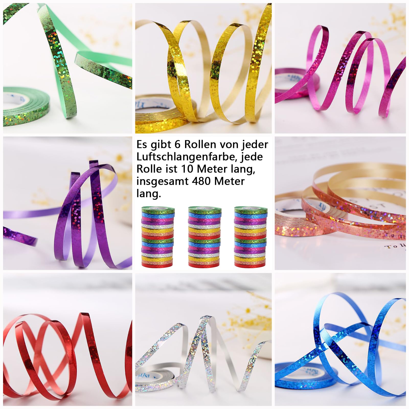 Creative Converting Luftschlangen "Dizzy Dangler" Für 70. Geburtstag – 5 Stück, Schwarz/violett
