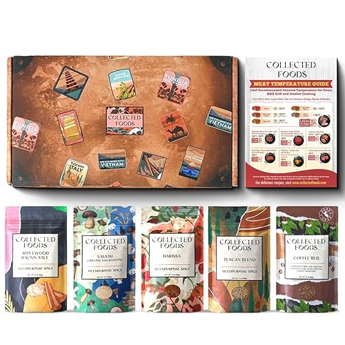 Set de regalo para condimentos y frotamiento para barbacoa, condimentos y especias para cocinar con la parrilla, juego de especias gourmet: sal