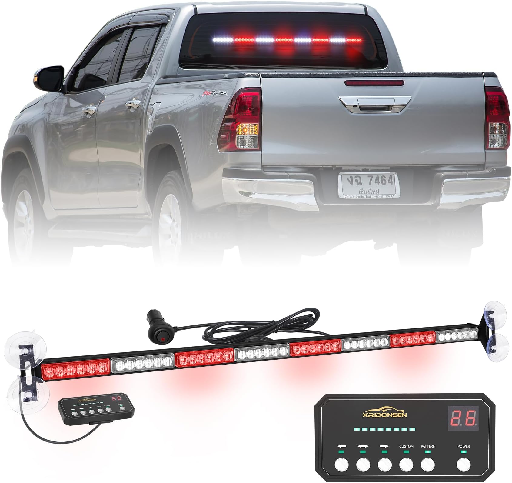 EmergencyTraffic Advisor Strobe Lights Bar-Red/White