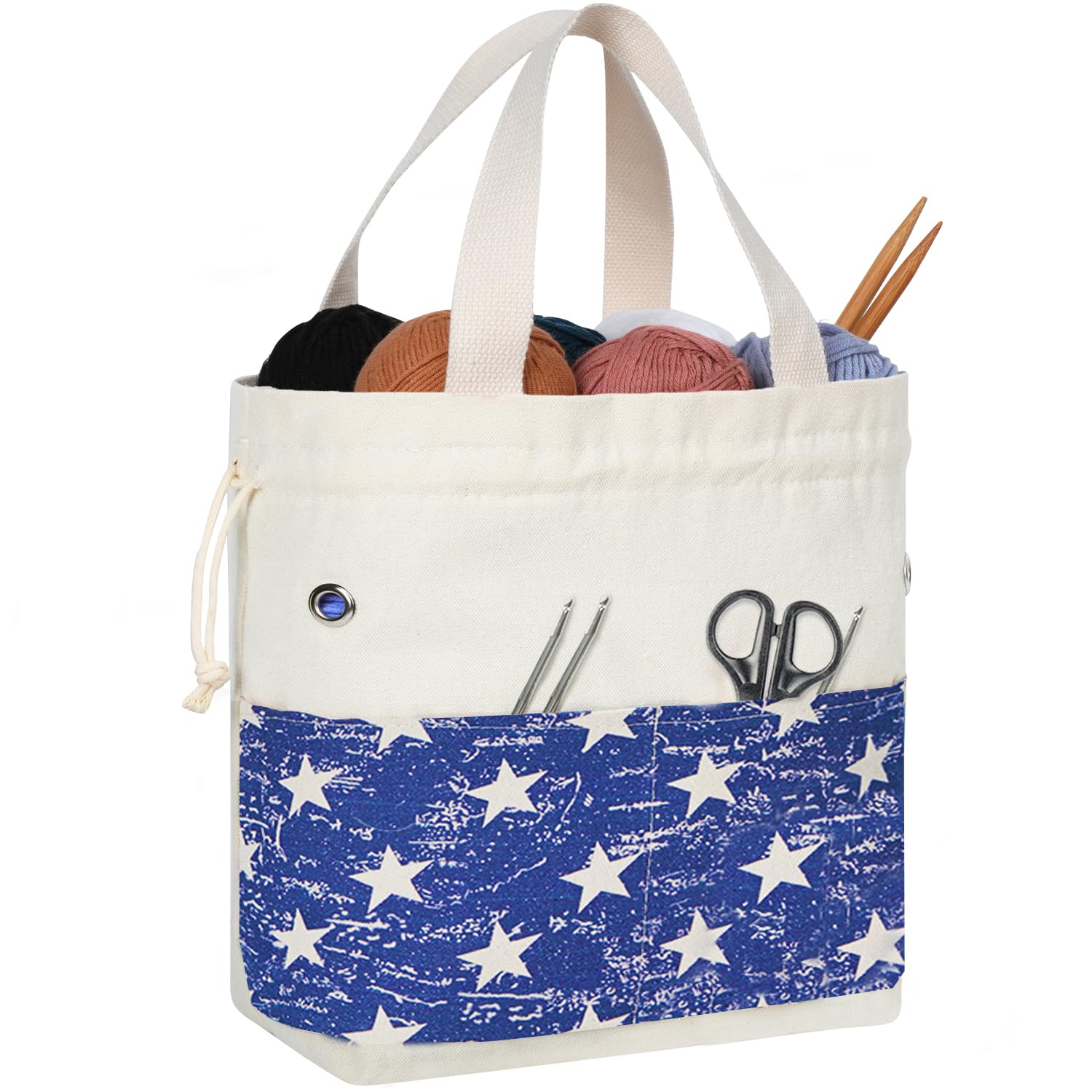 TOGETRUE Yarn Bag, Knitting Crochet Tote Bag, Yarn Storage Bags Organizer, Crochet Bags for Crocheting Project, Store Skein Ball, Short Knitting