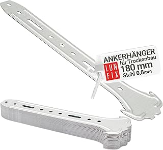 Ankerhänger 180 mm CD 60/27 Trockenbau Deckenabhänger 0,8 mm verzinkt Stahl Abhänger Verbinder Deckenprofile Deckenkonstruktion Innenausbau Dachausbau