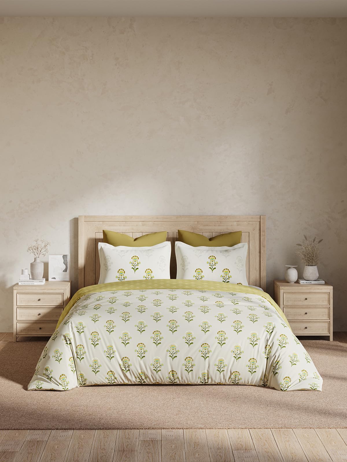 DDECOR Live beautiful Cotton Skin Friendly Ethnic 80 GSM Summer Reversible Double Dohar | 2.28M X 2.54M - Yellow-image-21