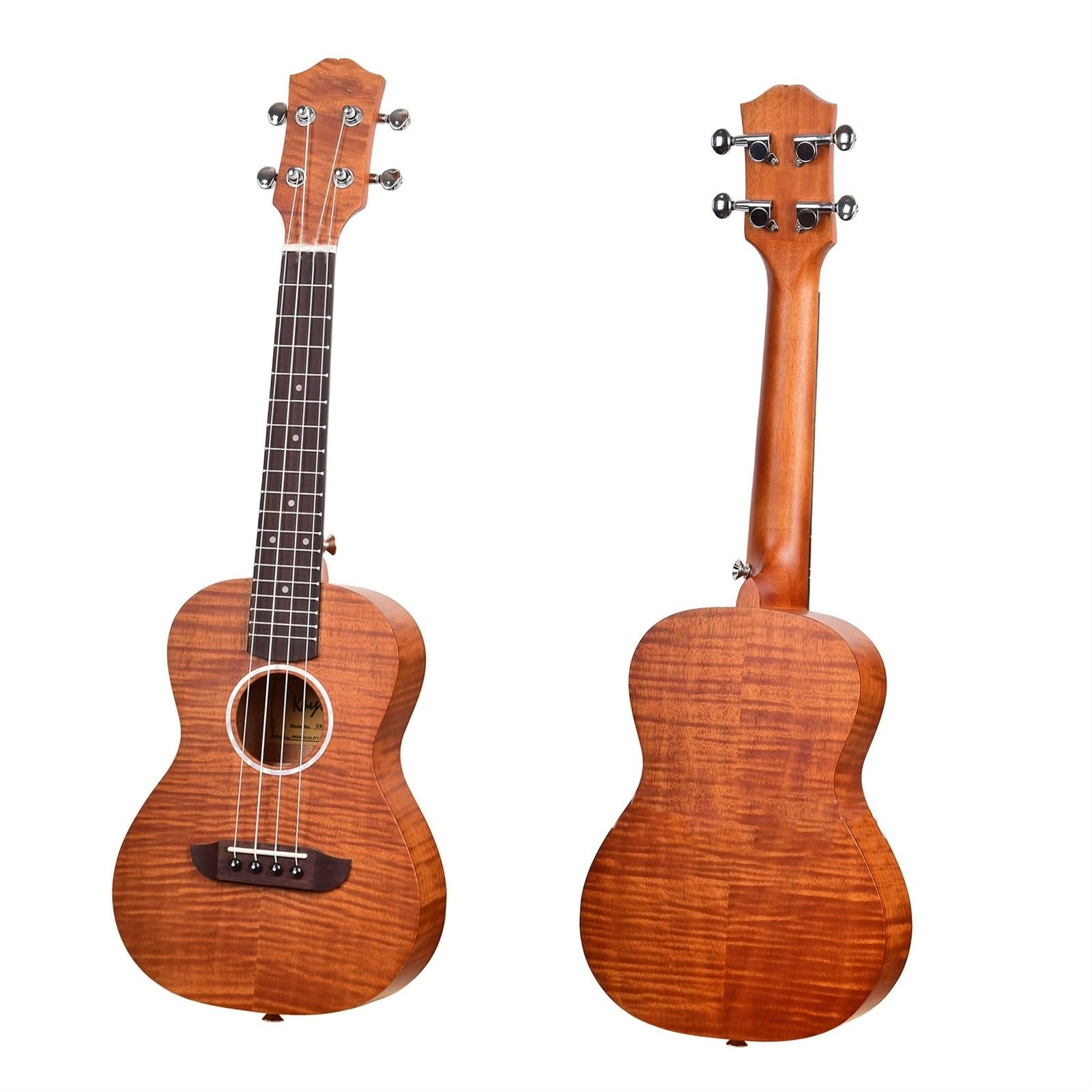 Ukelele Profesional Con Patrón De Tigre Guitarra Hawaiana De Cuatro Cuerdas(Color:Light brown)