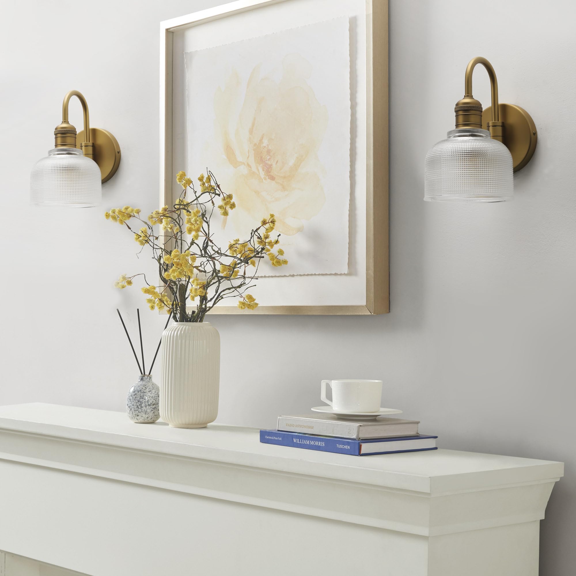 Pathson Vintage Col de Cygne Applique Murale Industriel E27 Luminaires Intérieur Abat-jour en Verre Bol Lampe Murale pour Salle à Manger Cuisine Miroir de Courtoisie