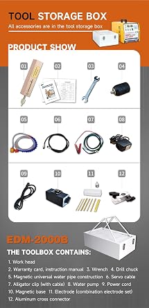 110V SFX 2000W Power Broken Tap Removal Portable EDM Drilling Machine,M2-M30(5/64'' to 1-3/16'') Tap Disintegrator,Electrical Discharge Machining Broken Drills/Bolts Remover