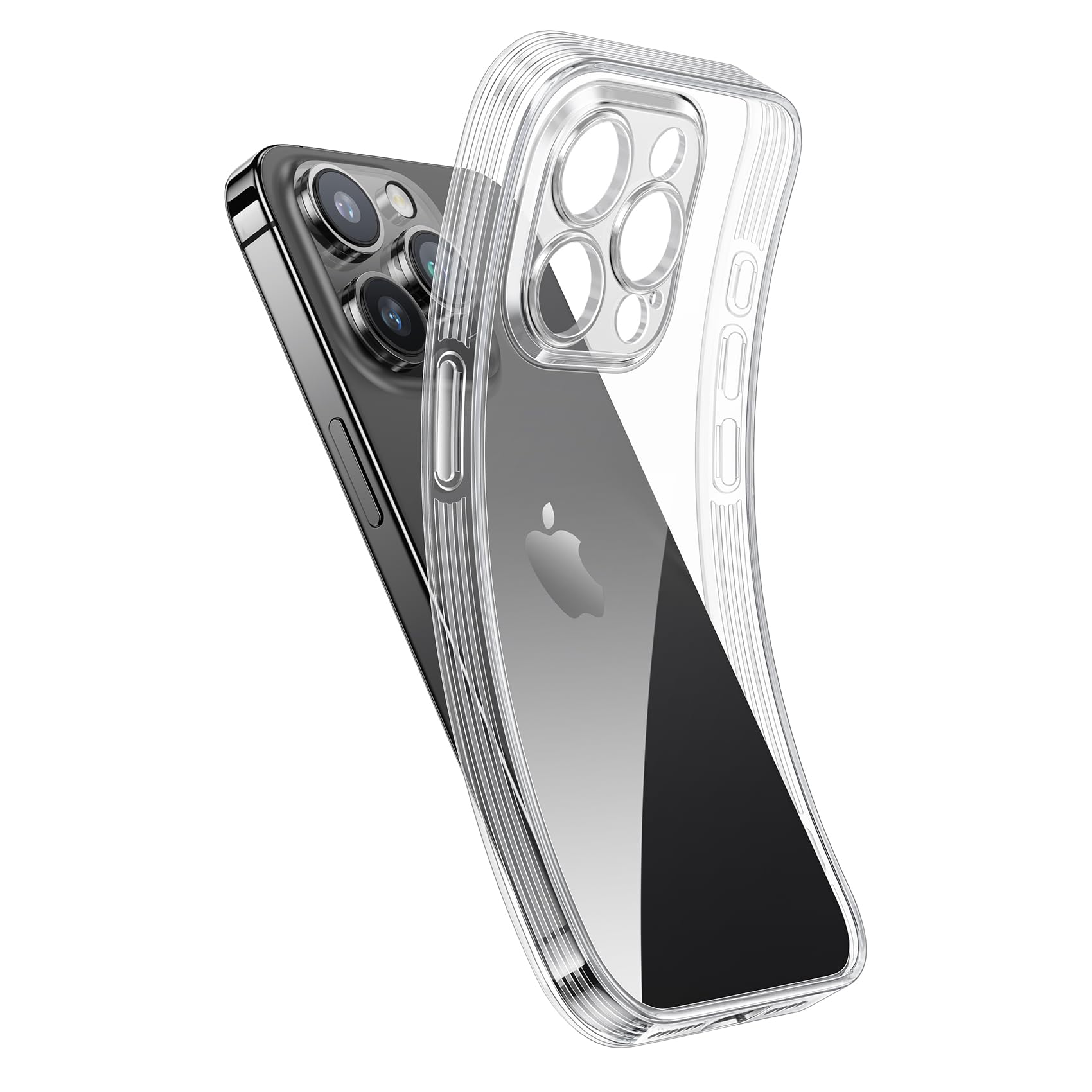 NIMASO ケース iPhone15Pro用 クリア ケース 透明 ソフト T…