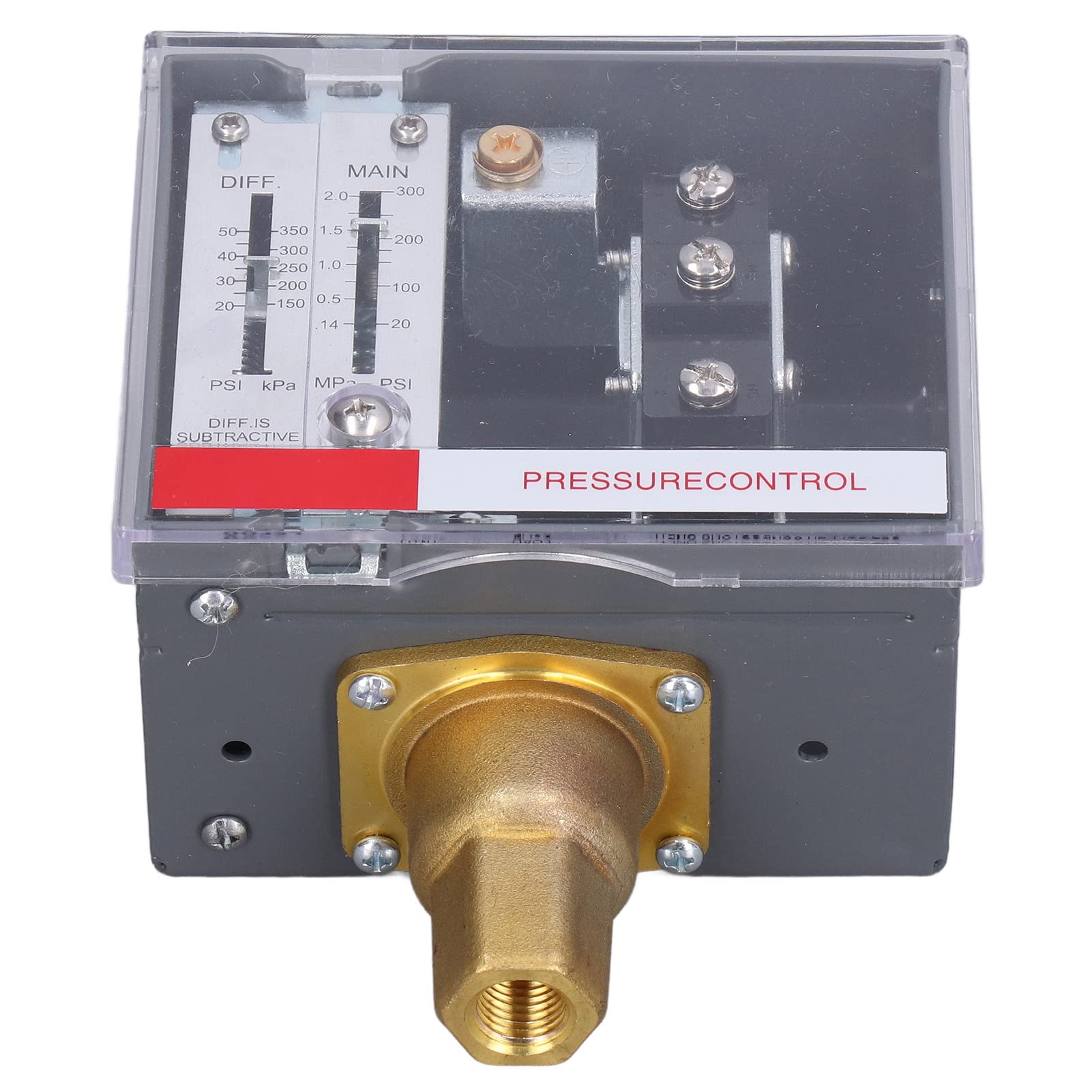 LF56 Przełącznik Ciśnieniowy NPT1/4-18 SPDT Regulowany Sterownik do Systemu Wieży ciśnień z parą ciekłą i Gazem w Kotle Powietrznym Zakres 20-300 Psi