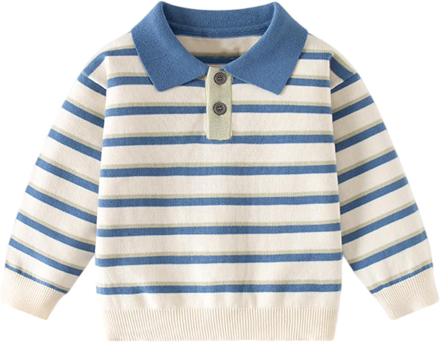 Toddler Baby Boy Striped Knit Sweater Fall Shirt Pullover Long Sleeve Knitted Sweatshirt