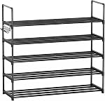 Shoe Rack, 5 Tier Shoe Organizer, Metal Shoe Rack for Closet, Shoe Storage for Front Door Entrance, Closet & Entryway, Easy to Assemble