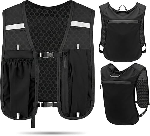 Unisex Running Vest, Adjustable & Breathable with Phone P…