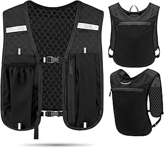 Gilet de Trail Ultraléger, Sac à Dos Running Léger pour Marathon, Cyclisme, Randonnée et Activités de Plein Air