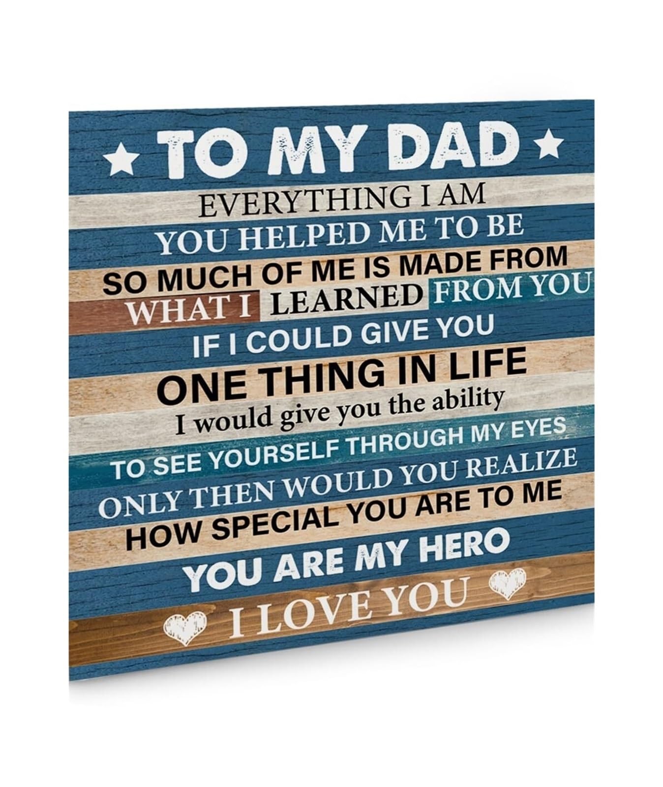 MDBJTCYZN Personalized “My Hero Dad” Poster, Sentimental Gift for Father, Appreciation Wall-Art for Dad’s Birthday, Father’s Day, Retirement Gift Idea(Unframed,12x18inch(30x45cm))