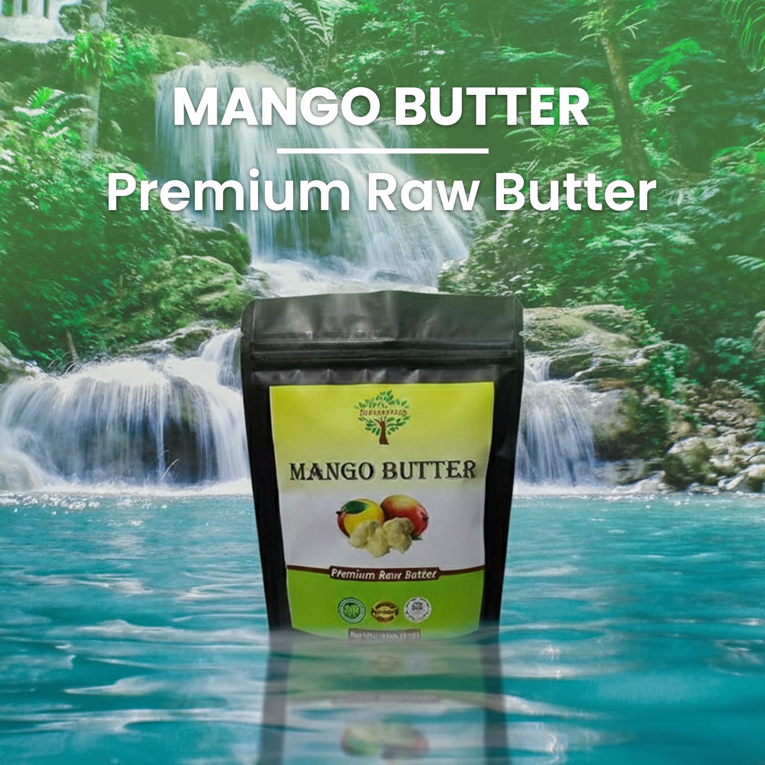 100% Pure Mango Butter - Can Substitute Shea Butter in Soap and Lotion Recipes - Moisturising, Scent-free, Hexane-free (4 Oz)