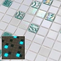 Vista 12 de Azulejo de pared de baño de 11.5 pies cuadrados, baldosa de piscina, jardín DIY, protector contra salpicaduras de cocina, pegamento, pared de baño