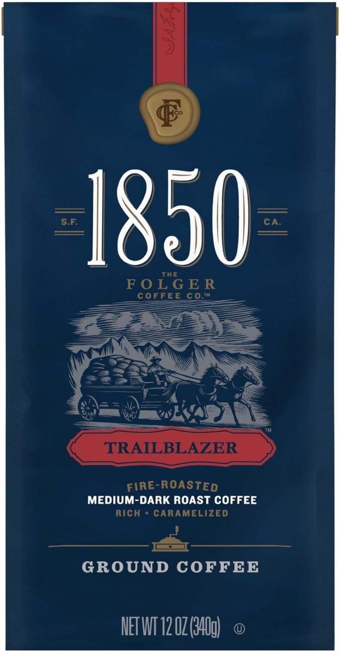 Amazon Folgers 1850 Trailblazer Ground Coffee 340g フォルガー1850レイルブレイザー