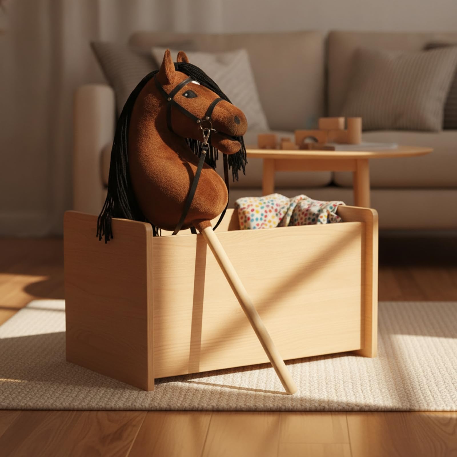 Hobby Horse Morbido Giocattolo, Marrone Scuro, 80 Cm