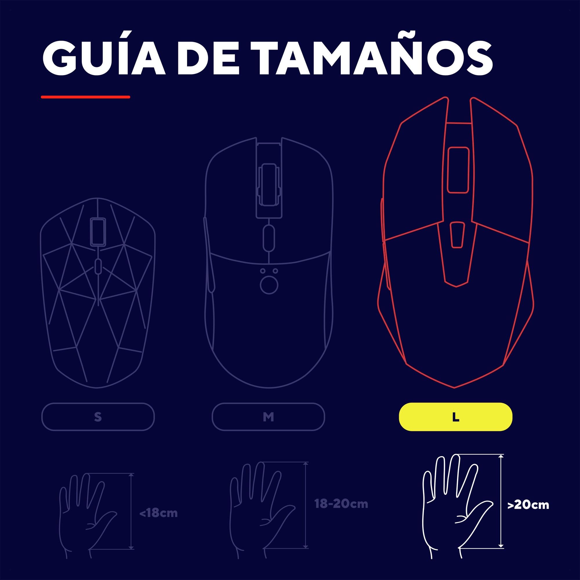 GXTrust 122 Felox+ Ratón Inalámbrico Gaming Bluetooth + 2.4GHz, Batería de 40h, 12K dpi, Iluminación LED Multicolor, 6 Botones, Ratón Gaming para Portátil, PC, Windows con USB-A Receptor, Negro — view 8
