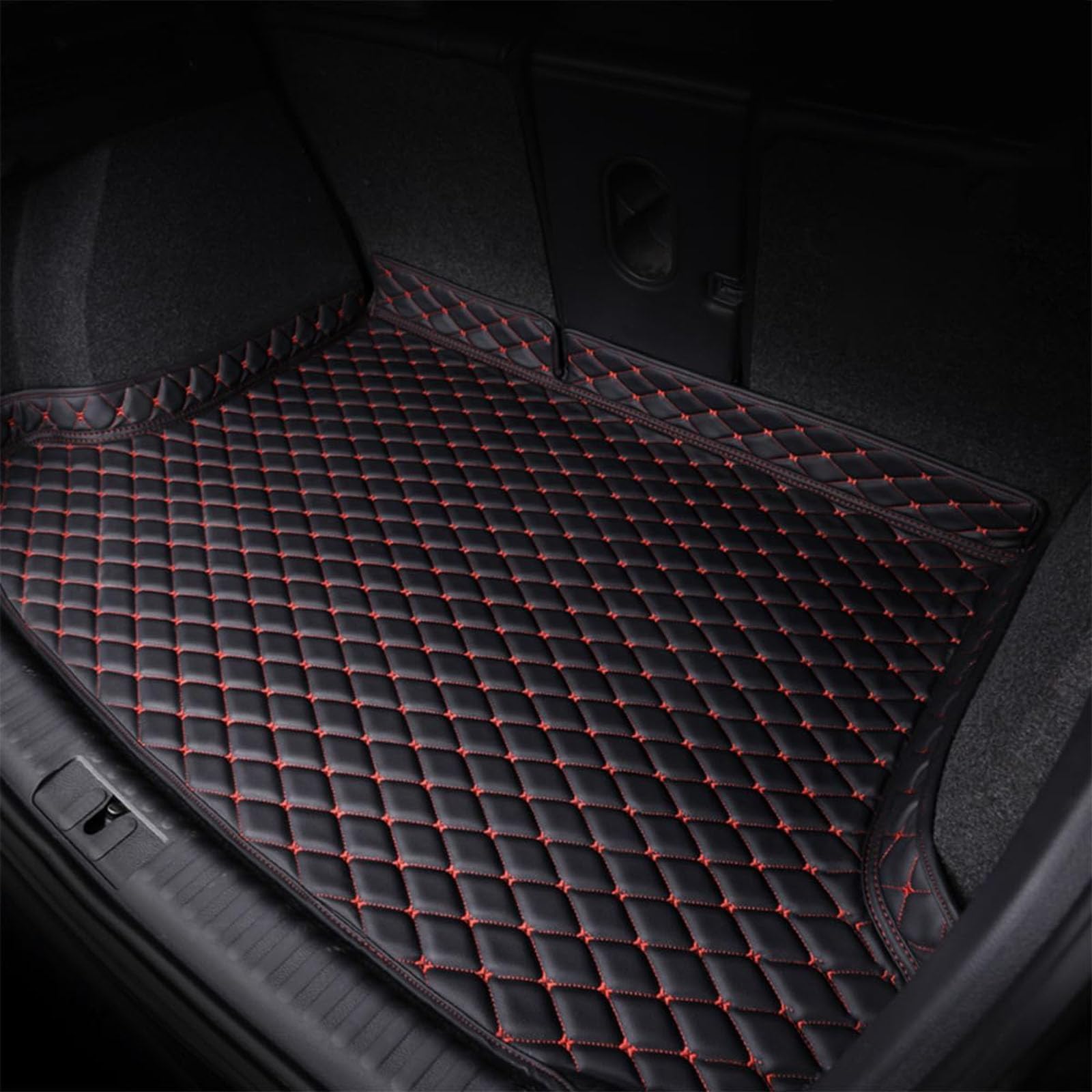 VVLAHZLMT Car Boot Mat Liner for Mitsubishi Grandis （6seats） 2004-2011,Waterproof Anti Scratch Slip Rear Trunk Protector Interior Accessories,Red-normal