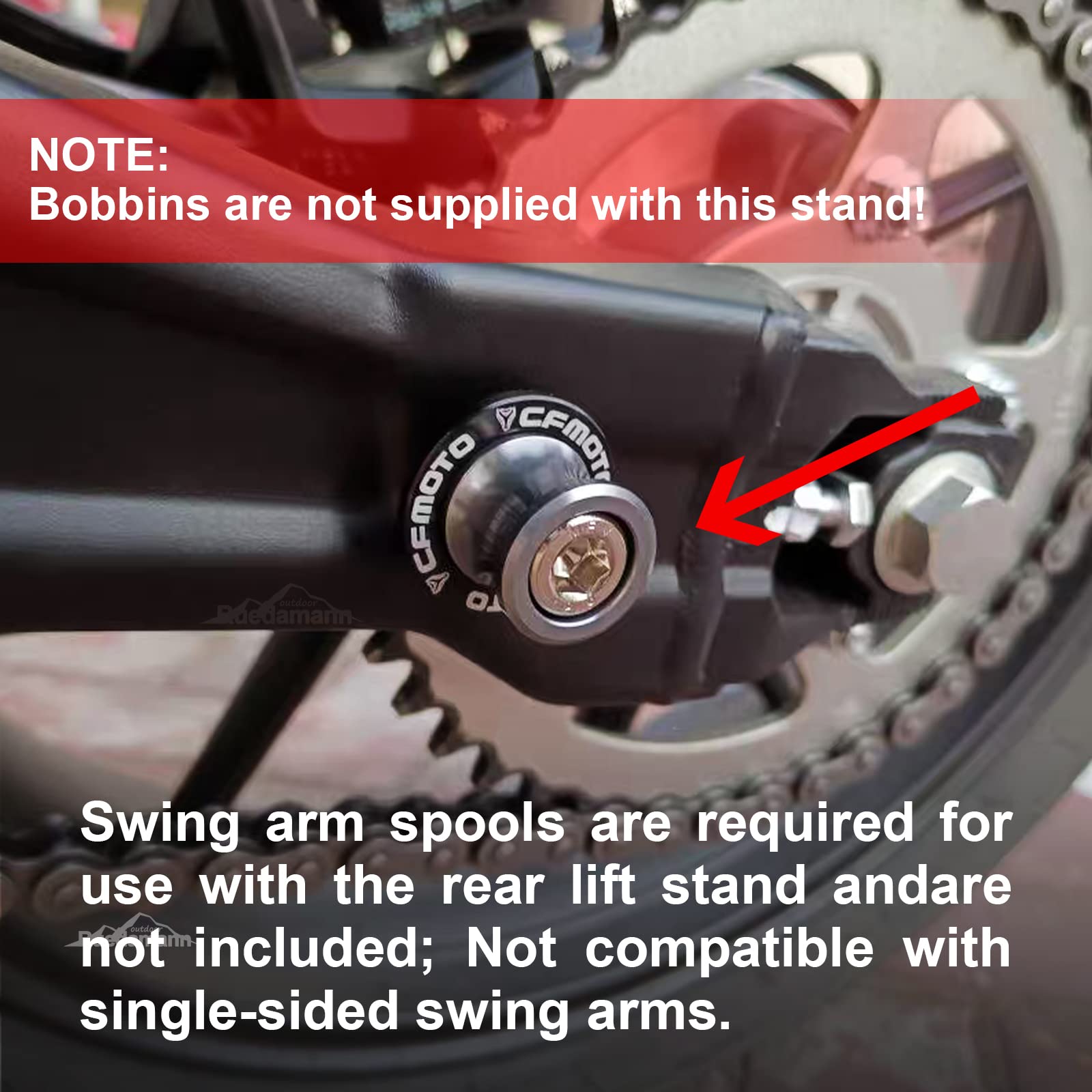 Buy Ruedamann 550 lbs Capacity Motorcycle Stand,Adjustable 10.6"15"W