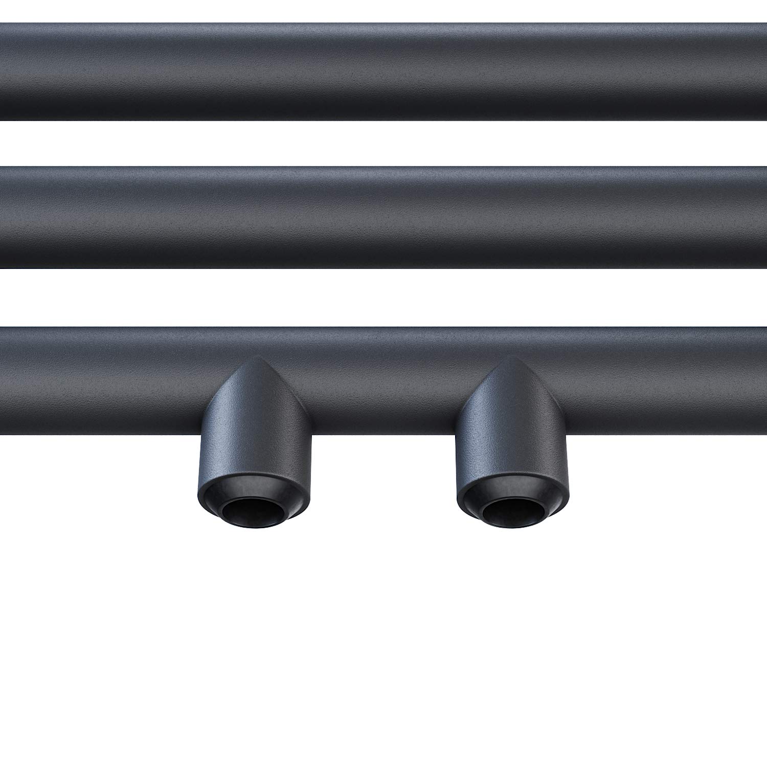 SONNI Grzejnik łazienkowy 1200 x 400 mm suszarka do ręcznika antracyt 547 W design podgrzewacz do ręczników łazienka przyłącze środkowe ogrzewanie
