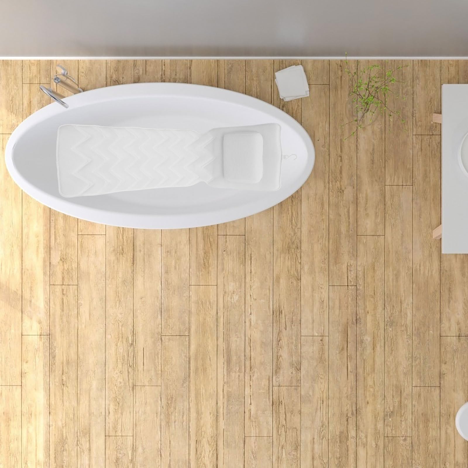 Toyvian Almohada Reposacabezas Cómodo de Poliéster Ventosas Antideslizantes de Bañera y Fácil de Instalar para SPA y Viaje en Bañeras