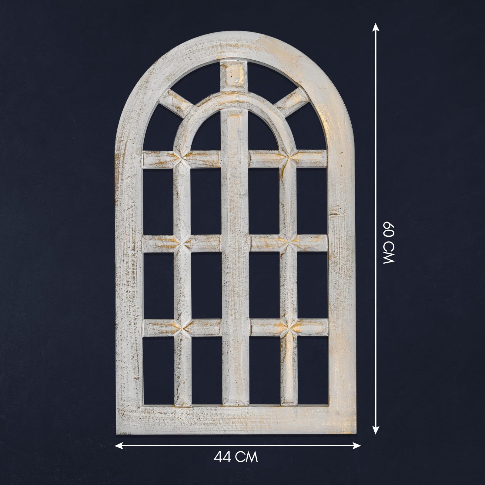 ANTIQUE HOUSE IN Decorative & Hand Crafted Wooden Decor Window Wall Panel Wall Plaque Wall Hanging Panel Or Frame with Size 66X40 CM (1)