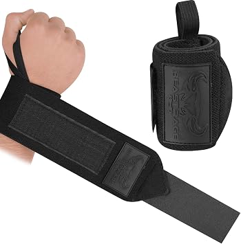 BEAST RAGE Weight Lifting Wrist Wraps 18 Inch–Professional Grade Gym Wrist Supports,Heavy Duty Thumb Loop Gym Wrist Straps for Powerlifting,Bodybuilding,Strength Training