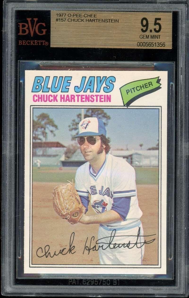 Chuck Hartenstein Card 1977-78 O-Pee-Chee (pop 1) #157 BGS BVG 9.5 - Baseball Slabbed Rookie Cards