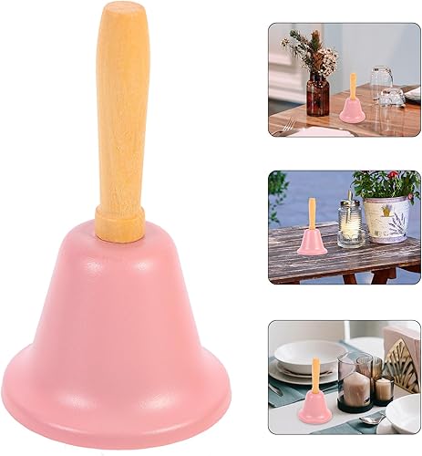 Miniatura 6 de NOLITOY Campana de mano ruidosa, campana de llamada de mano de hierro, campana de cena de 2.6 in, alarma para adultos, hogar, fiesta, restaurante,