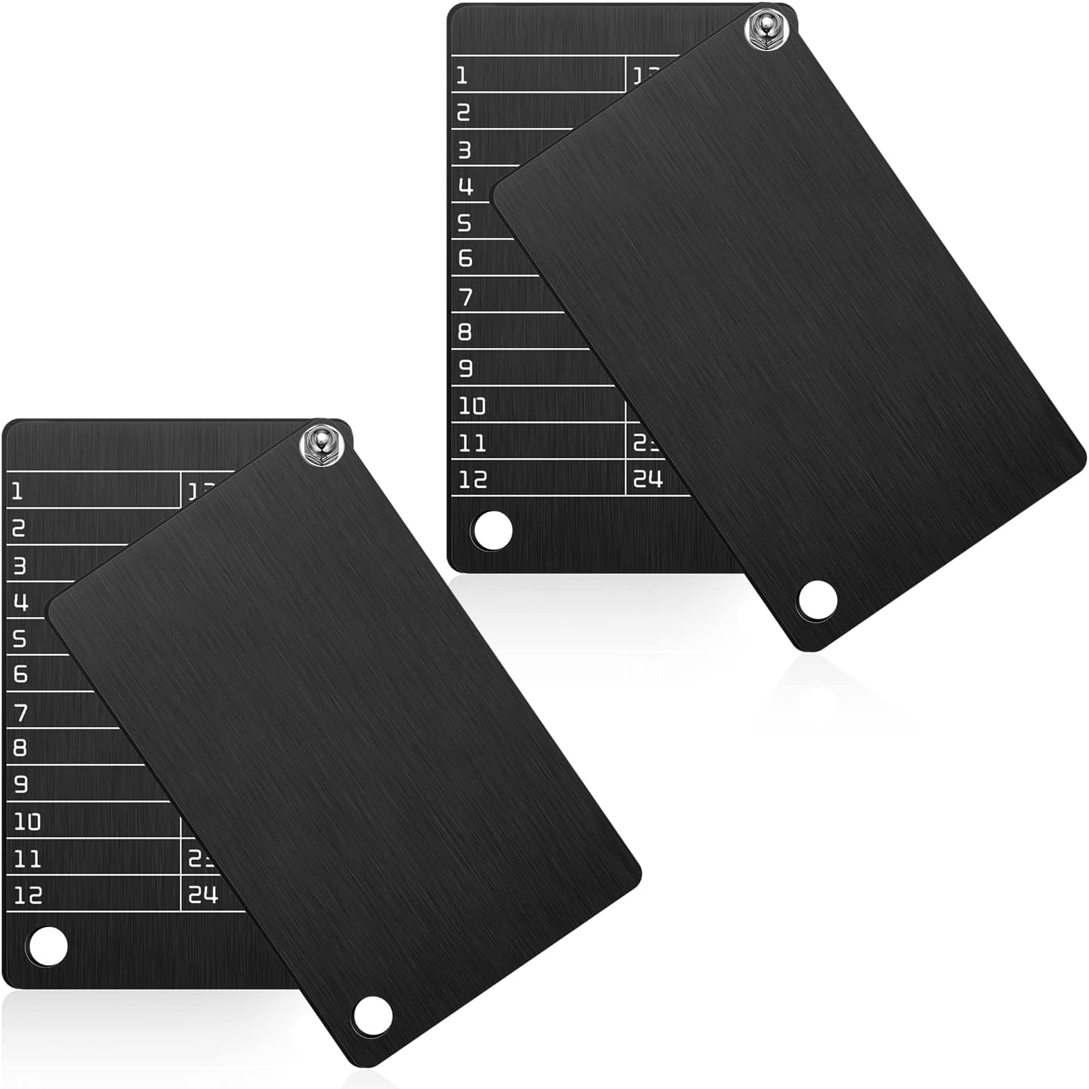 Hotop 4 Plates Aluminum Wallet Crypto Cryptocurrency Seed Storage Crypto Wallet for Bitcoin Hardware Cold Backup, Compatible with BIP39(Black)