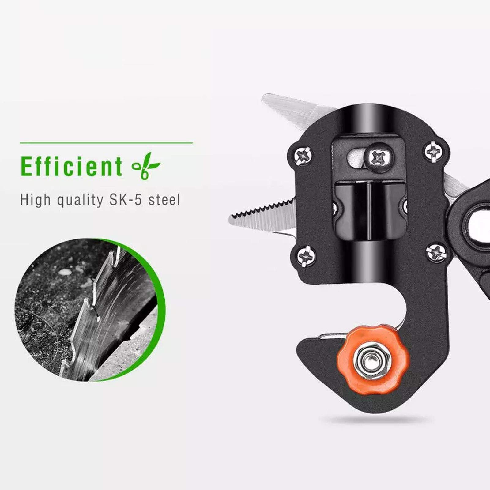 Forbici per Innesto e Potatura Forbici Innesto, Giardino Innesto Kit Professionali Cesoia Forbici da Potatura Set da Giardinaggio per Alberi da Frutto/pianta/ramo, Alto Tasso di Sopravvivenza,Nero