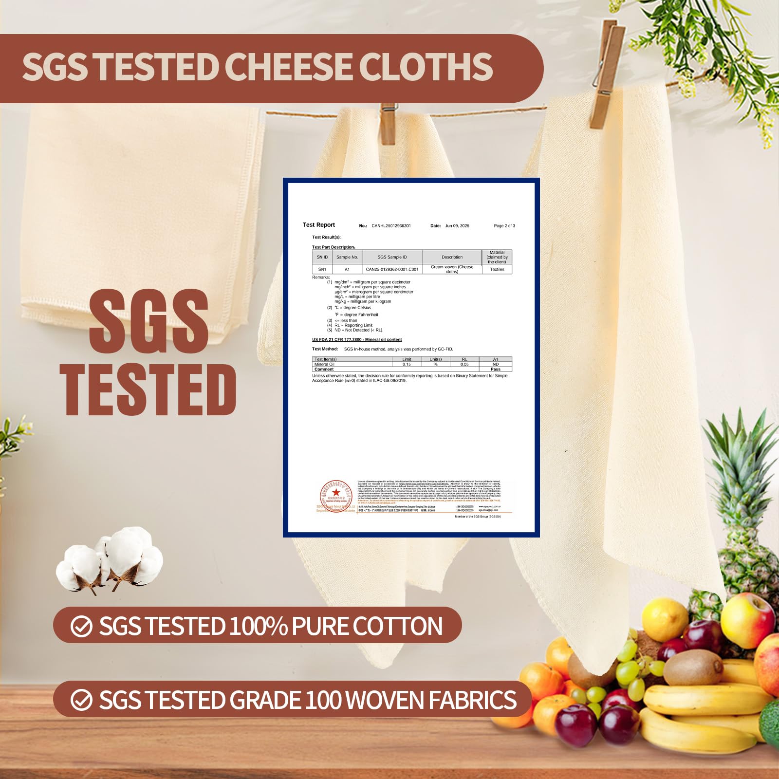 Lot de 12 chiffons à fromage réutilisables, 50,8 x 50,8 cm, tissu à fromage de qualité 100 % ourlé, 4 bords, étamine à fromage 100 % coton non blanchi pour égoutter, passoire en mousseline pour
