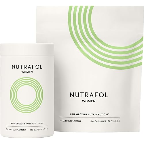 Nutrafol Women's Hair Growth Supplements, Dermatologist Recommended, Ages 18-44, Clinically Proven for Visibly Thicker and Stronger Hair - 2 Month Supply, Pack of 2