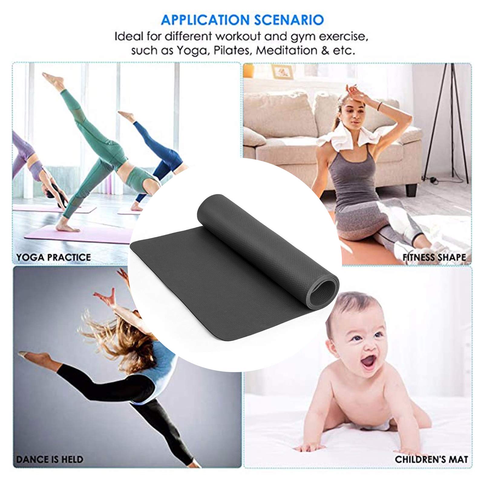 Tappetino Insonorizzante per Tapis Roulant, Tappetino Rulli, Multifunzione Tappeti per Fitness, Tappetini Insonorizzanti