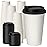 RACETOP Coffee Cups with Lids 16 oz 100 Pack, Disposable Paper Cups with Lids, To Go Hot Cups for Home/Office
