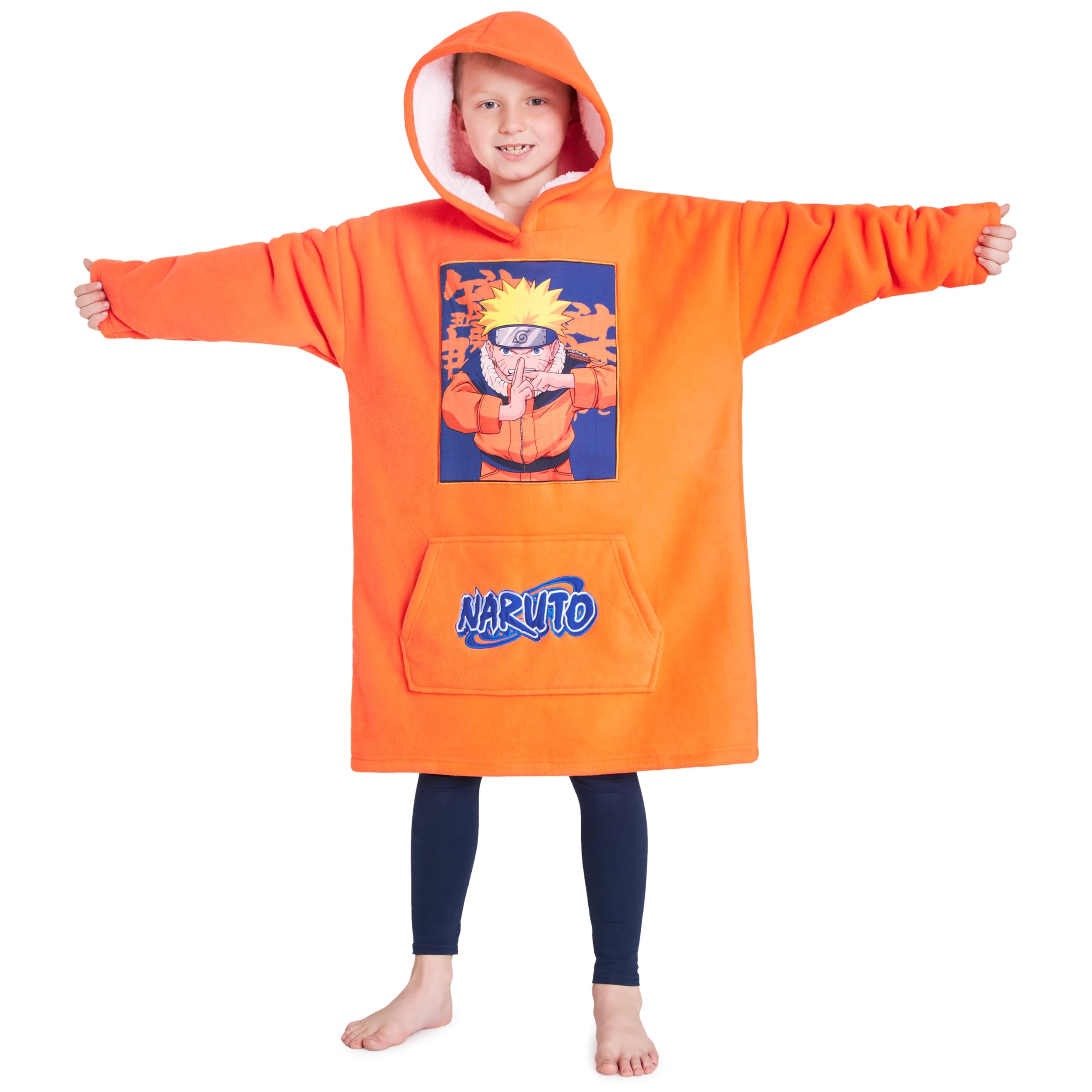 Naruto Hoodie Fleece Deken Ninja Hero - Kind - One Size