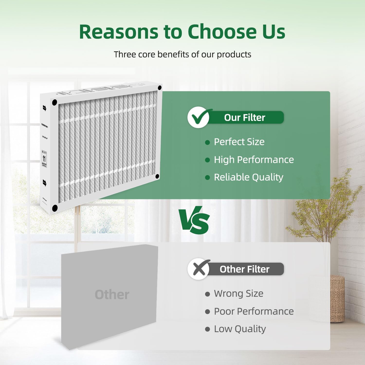 Upgrade FLRQB5AH18M11 MERV 11 Replacement Filter Compatible with Trane QuikBox FLRQB5AH18M13, 17.5"x20"x4.7" (1-Pack)