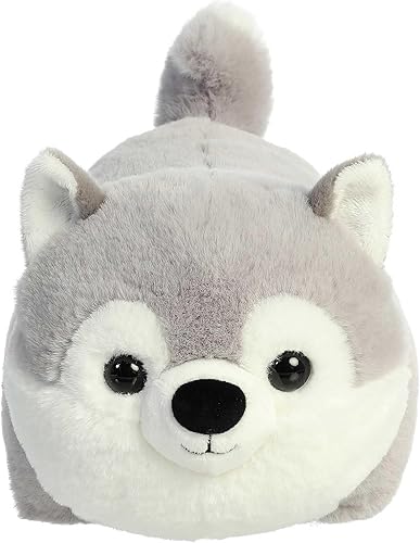 Miniatura 2 de Aurora Adorable Spudsters Haze Husky Animal de peluche  Abrazos reconfortantes  Compañeros juguetones  Gris 10 pulgadas