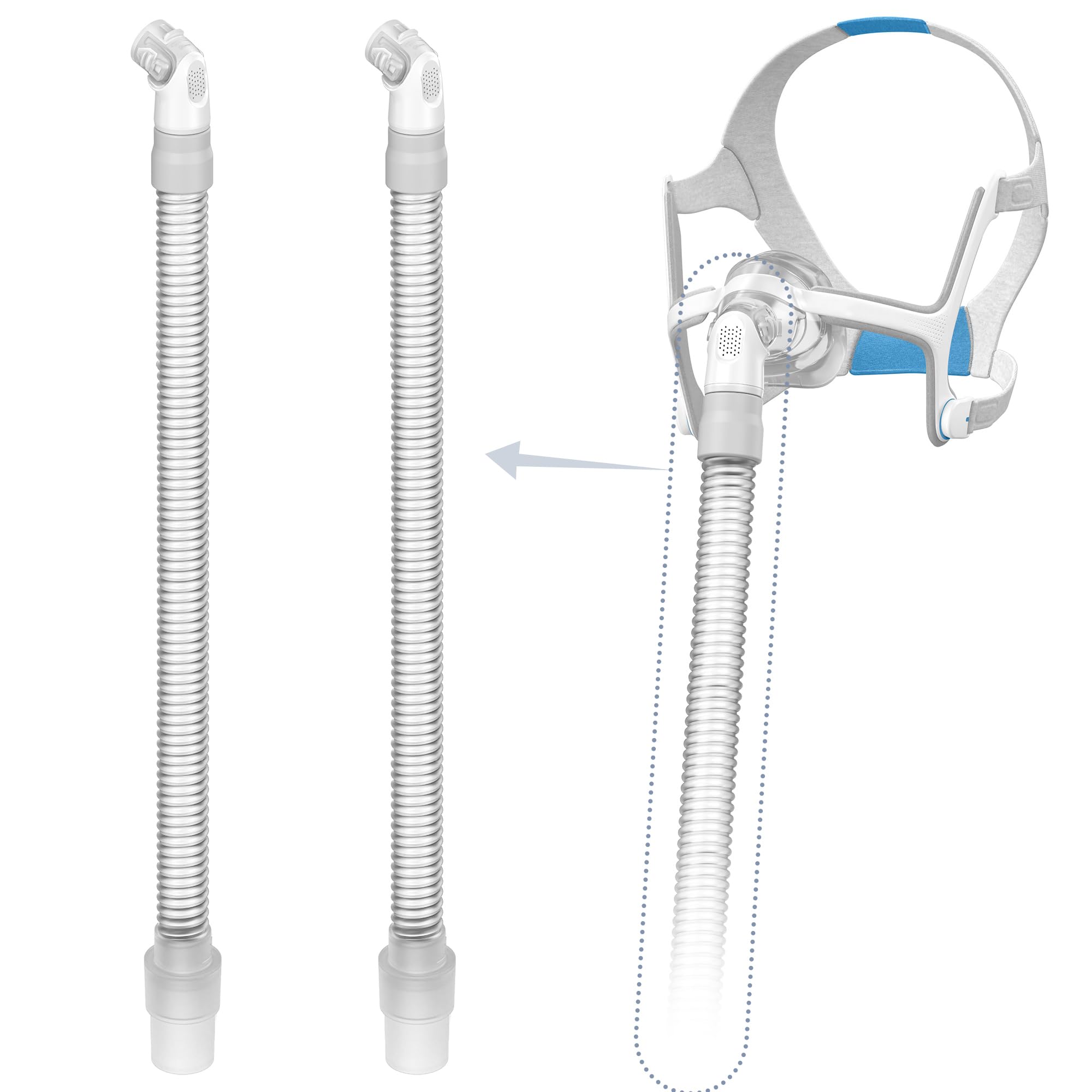 2 Paquets de Tuyaux de Remplacement pour Airfit N20, évitent les Fuites et Réduisent le Bruit