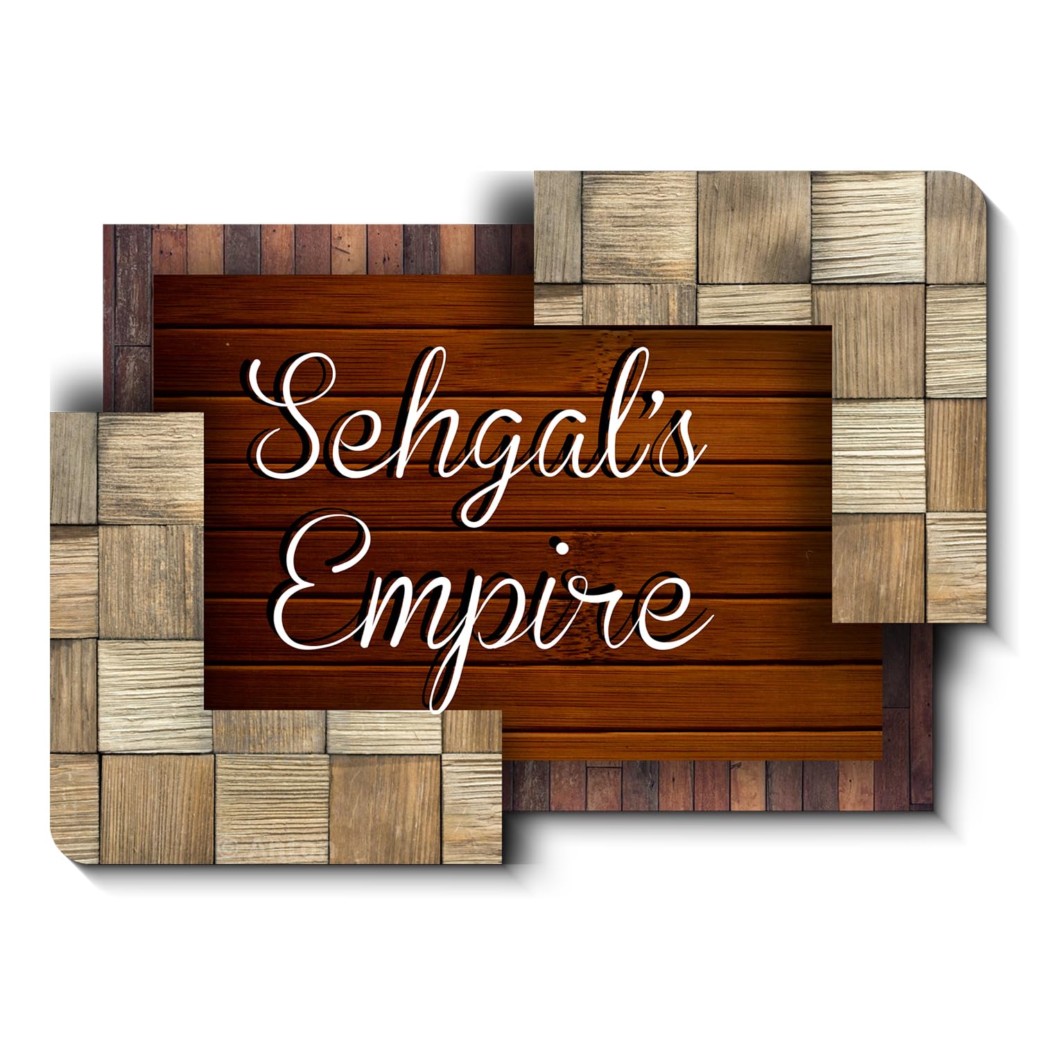 Plan To Gift Customized Name Plates for Home Door Name Plates for Flat Wooden Sign Board Customised (Wooden/Size 9x12 in)-image-0